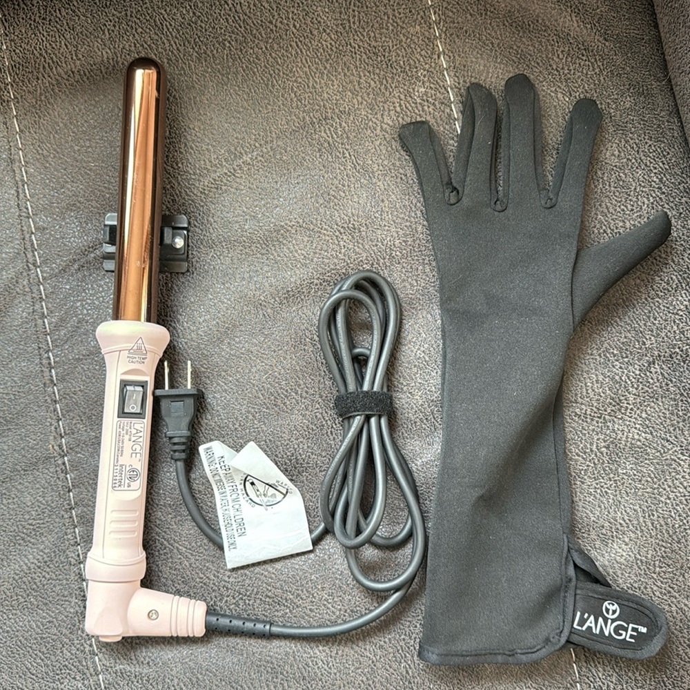 Lange curling rod and glove